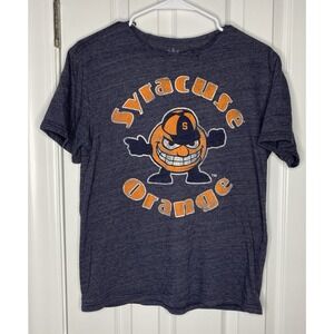 Adidas Women's College Vault Distressed Syracuse Orange Logo T Shirt Grey Size S
